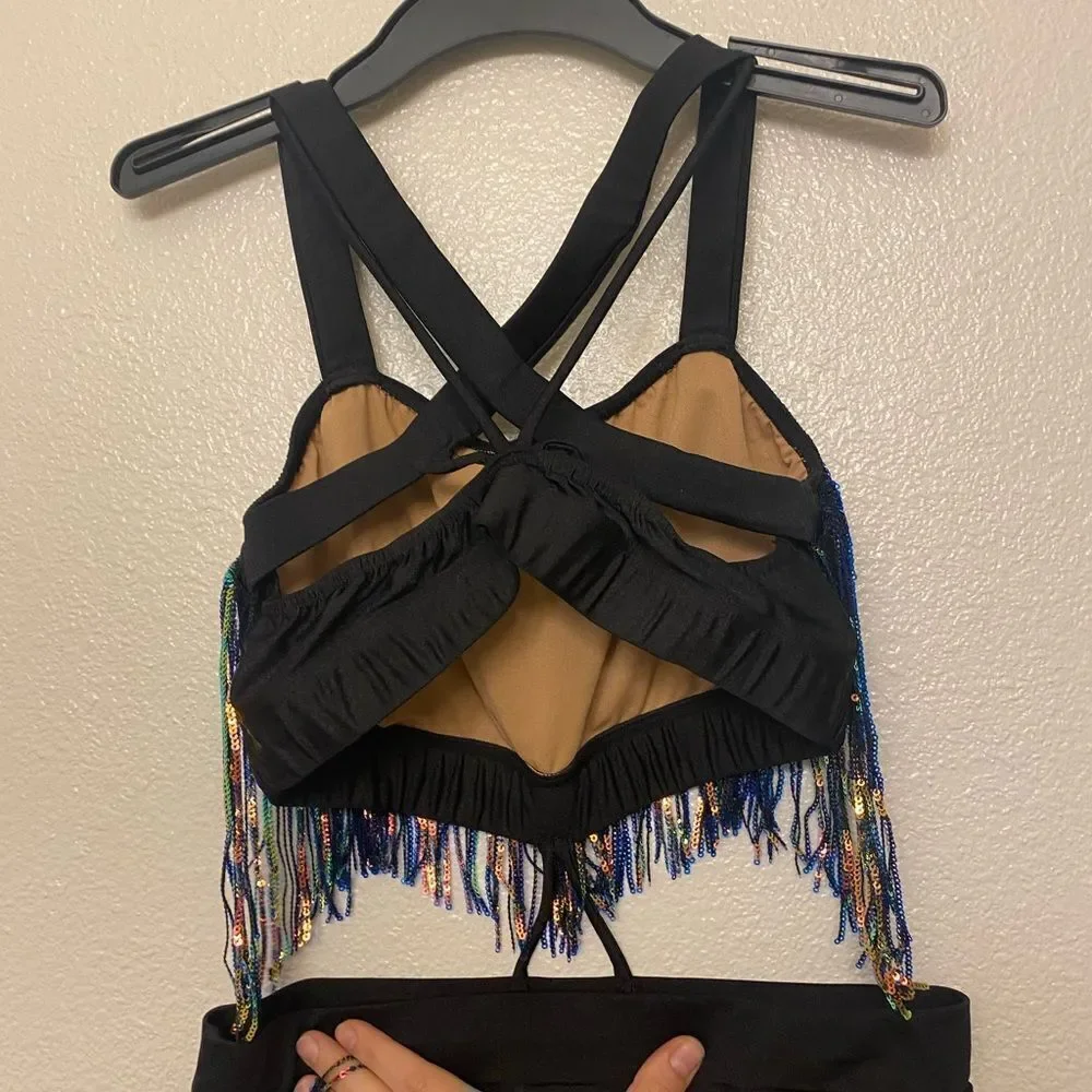 Revolution 10th House Dance solo Costume sequin fringe AFFINITY TH23107 LA adult
